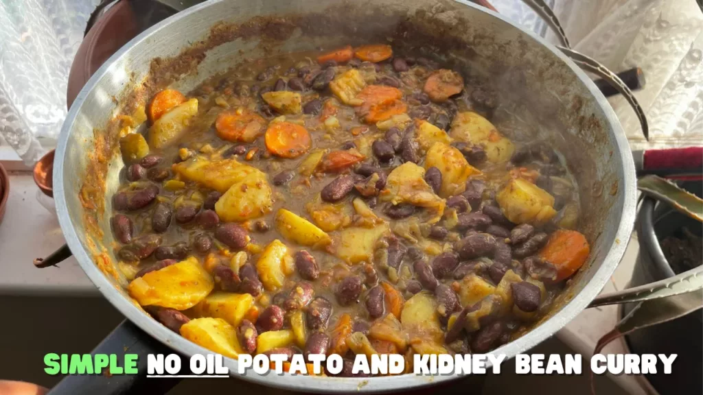 Oil-free Potato & Kidney Bean Curry